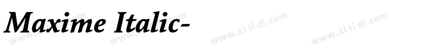 Maxime Italic字体转换